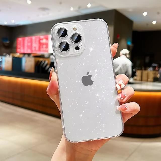 iPhone Simli Şeffaf Kamera Korumalı Kılıf