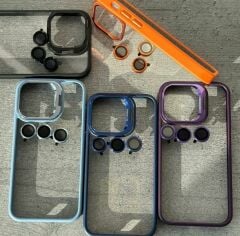 iPhone Easoncase Lensli Mika Kılıf - Derin Mor