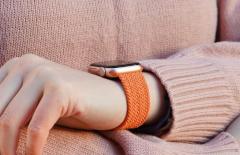 Apple Watch Solo Loop Örgü - Orange
