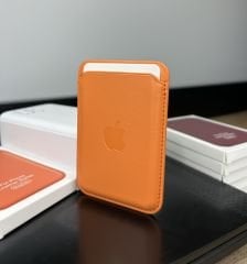 Apple MagSafe Özellikli Deri Cüzdan - Turuncu
