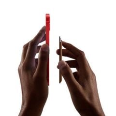 Apple MagSafe Özellikli Deri Cüzdan - Turuncu