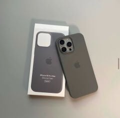 iPhone MagSafe Özellikli Silicon Kılıf - Titanyum Gri