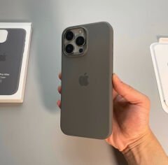 iPhone MagSafe Özellikli Silicon Kılıf - Titanyum Gri