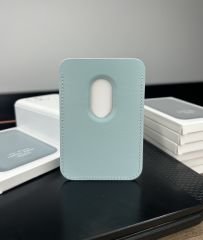 Apple MagSafe Özellikli Deri Cüzdan - Su Yeşili