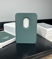 Apple MagSafe Özellikli Deri Cüzdan - Çam Yeşili