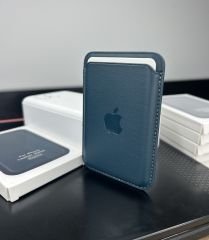 Apple MagSafe Özellikli Deri Cüzdan - Petrol Yeşili