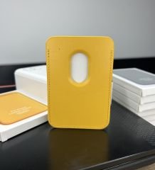 Apple MagSafe Özellikli Deri Cüzdan - Sarı