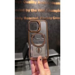 iPhone Easoncase Lensli Mika Kılıf - Çöl Titanyum