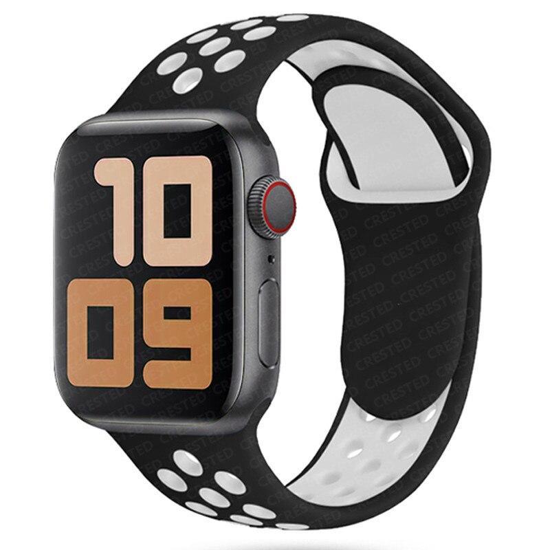 Apple Watch Nike Kordon - Siyah/Beyaz
