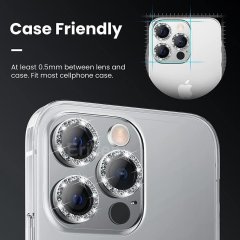 iPhone Taşlı Kamera Koruyucu Lens - Sierra Blue