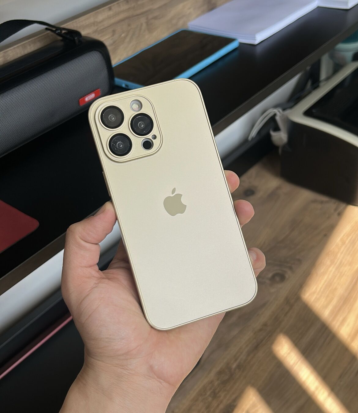 iPhone A-G Glass Case - Desert Titanium