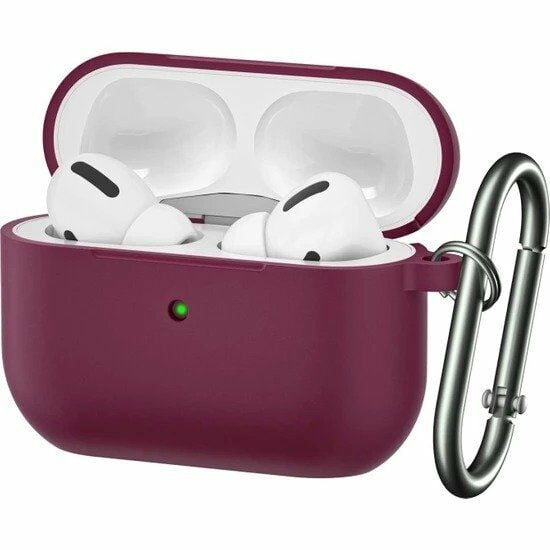 Airpods Pro 2.Nesil Kancalı Silicon Kılıf - Vişne