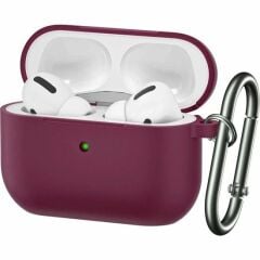 Airpods Pro 2.Nesil Kancalı Silicon Kılıf - Vişne
