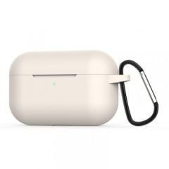 Airpods Pro 2.Nesil Kancalı Silicon Kılıf - Bej