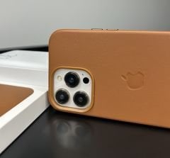 Apple MagSafe Özellikli Deri Kılıf - Kahverengi