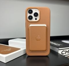 Apple MagSafe Özellikli Deri Kılıf - Kahverengi