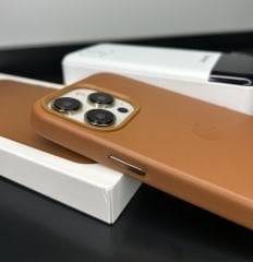 Apple MagSafe Özellikli Deri Kılıf - Kahverengi