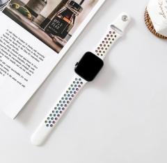 Apple Watch Nike Kordon - Beyaz Rainbow