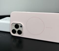 iPhone Slim MagSafe Silicon Kılıf - Kum Pembe