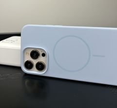 iPhone Slim MagSafe Silicon Kılıf - Bebe Mavi