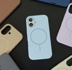 iPhone Slim MagSafe Silicon Kılıf - Bebe Mavi
