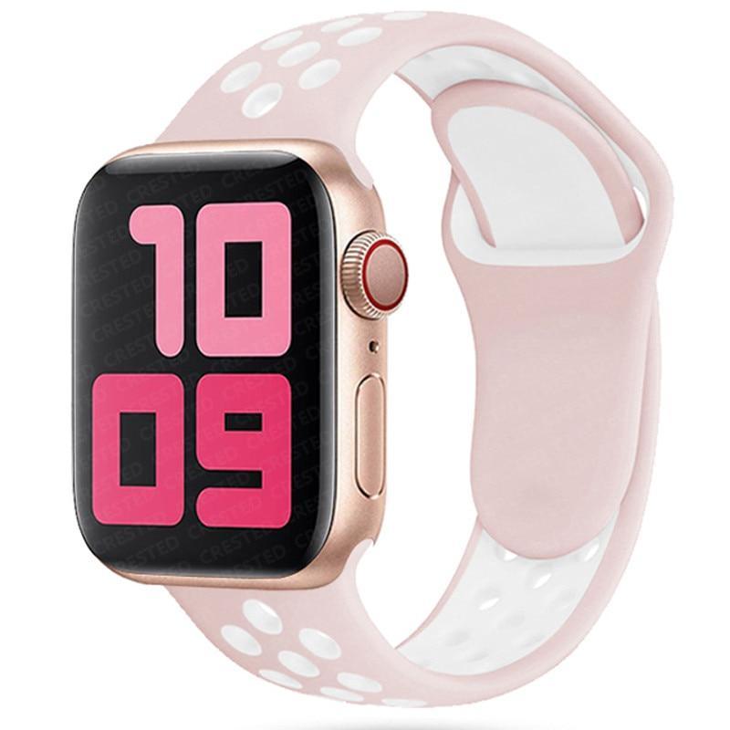 Apple Watch Nike Kordon - Pembe/Beyaz