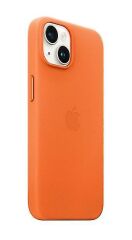Apple MagSafe Özellikli Deri Kılıf - Turuncu
