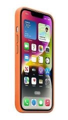 Apple MagSafe Özellikli Deri Kılıf - Turuncu