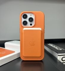 Apple MagSafe Özellikli Deri Kılıf - Turuncu