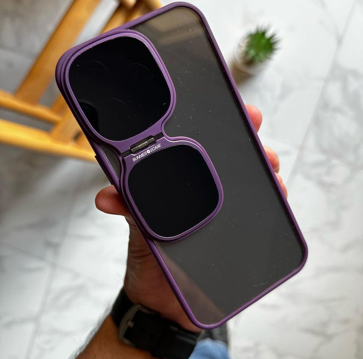 iPhone Sun Glasses Kılıf - Derin Mor