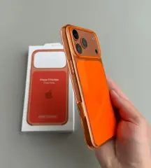 İphone Lansman Clear MagSafe Kılıf - Turuncu