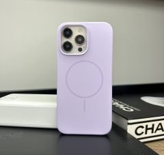 iPhone Slim MagSafe Silicon Kılıf - Lila