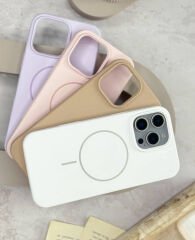iPhone Slim MagSafe Silicon Kılıf - Lila