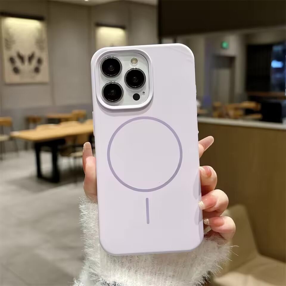 iPhone Slim MagSafe Silicon Kılıf - Lila
