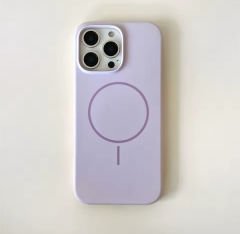 iPhone Slim MagSafe Silicon Kılıf - Lila