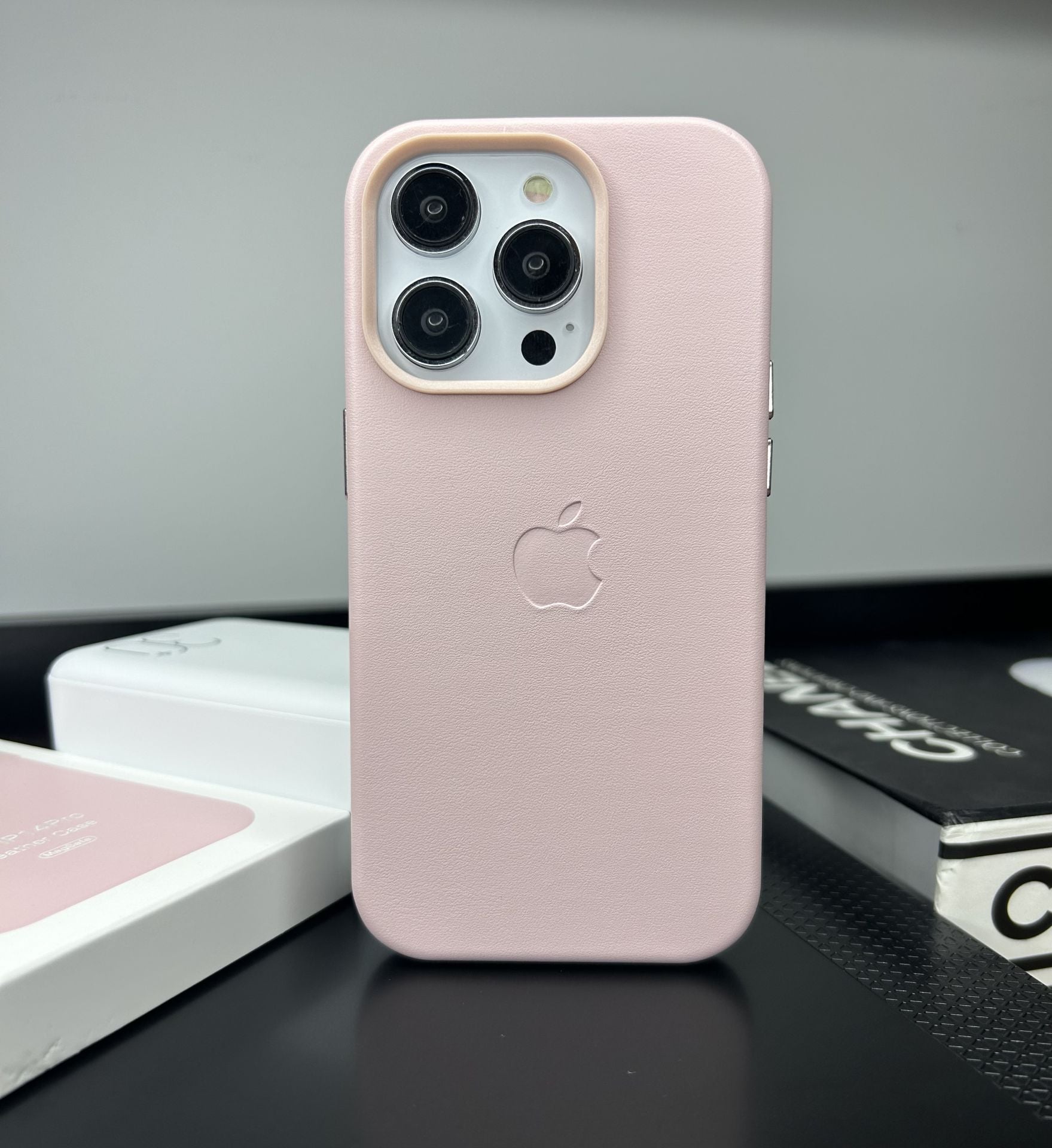Apple MagSafe Özellikli Deri Kılıf - Kum Pembe