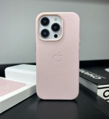 Apple MagSafe Özellikli Deri Kılıf - Kum Pembe