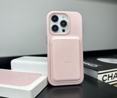 Apple MagSafe Özellikli Deri Kılıf - Kum Pembe