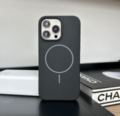 iPhone Slim MagSafe Silicon Kılıf - Siyah