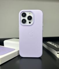 Apple MagSafe Özellikli Deri Kılıf - Lila