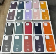 Apple MagSafe Özellikli Deri Kılıf - Lila