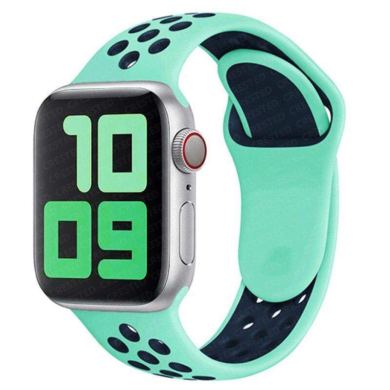 Apple Watch Nike Kordon - Mint Yeşili/Lacivert