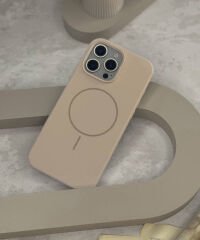 iPhone Slim MagSafe Silicon Kılıf- Çöl Titanyum
