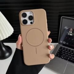 iPhone Slim MagSafe Silicon Kılıf- Çöl Titanyum