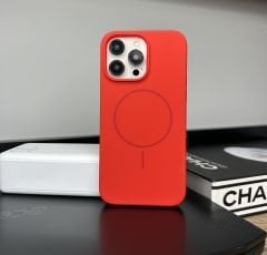 iPhone Slim MagSafe Silicon Kılıf - Kırmızı