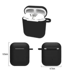 Airpods 2.Nesil Kancalı Silicon Kılıf - Hardal
