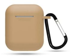 Airpods 2.Nesil Kancalı Silicon Kılıf - Hardal