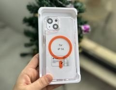 Nox MagSafe Şeffaf Kılıf - Turuncu