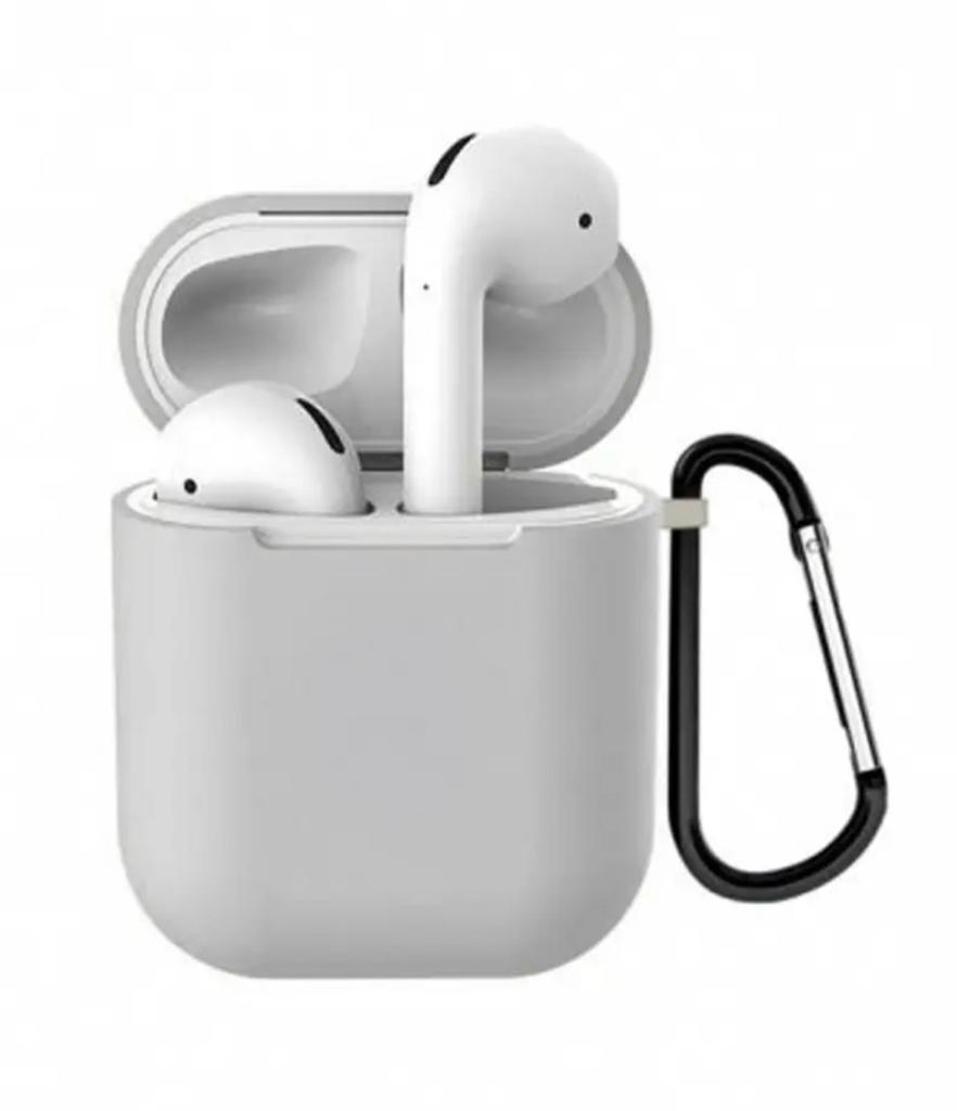 Airpods 2.Nesil Kancalı Silicon Kılıf - Titanyum