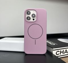 iPhone Slim MagSafe Silicon Kılıf - Eflatun